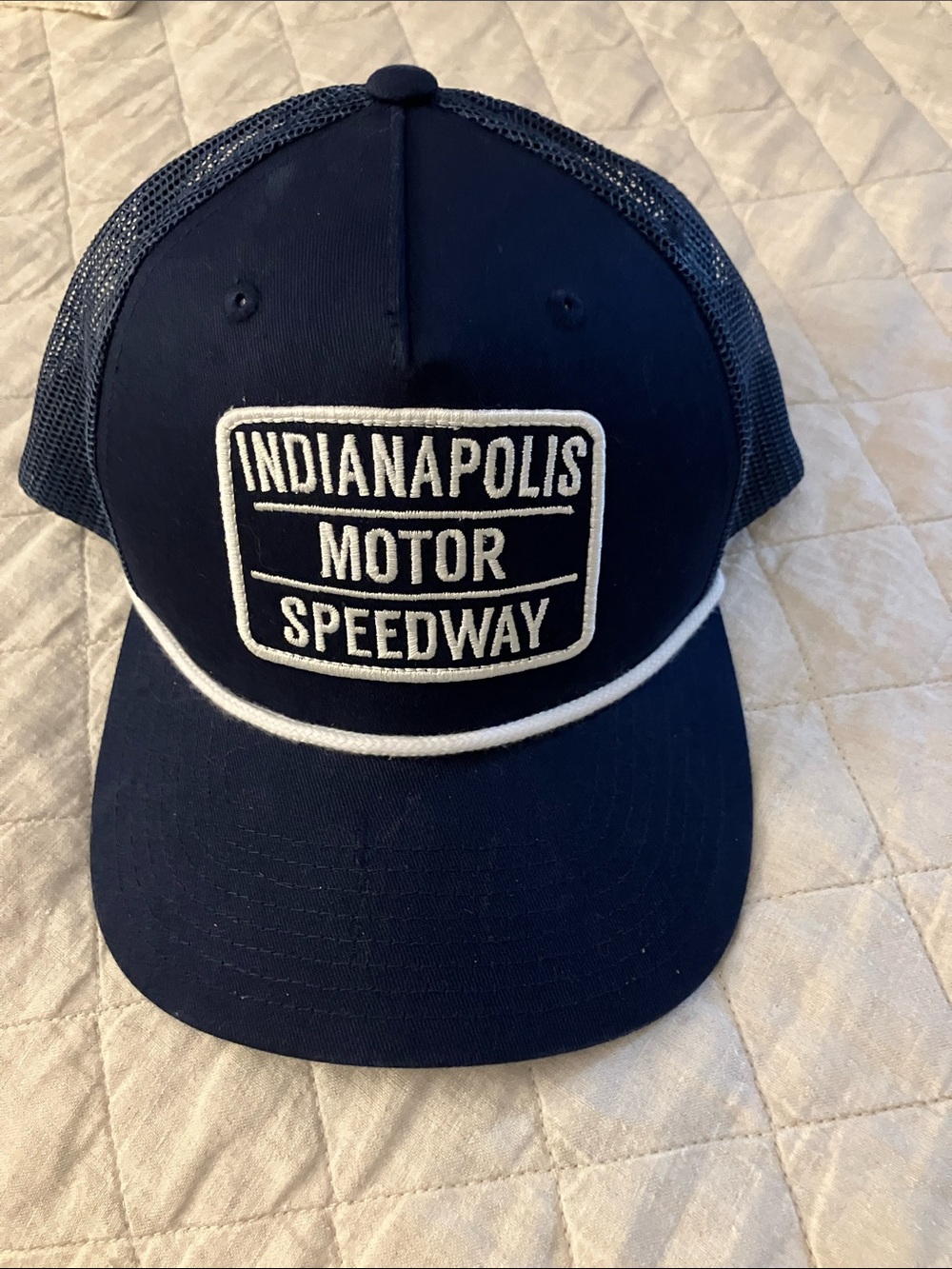 Zephyr Navy and White Indianapolis Motor Speedway Patch Hat